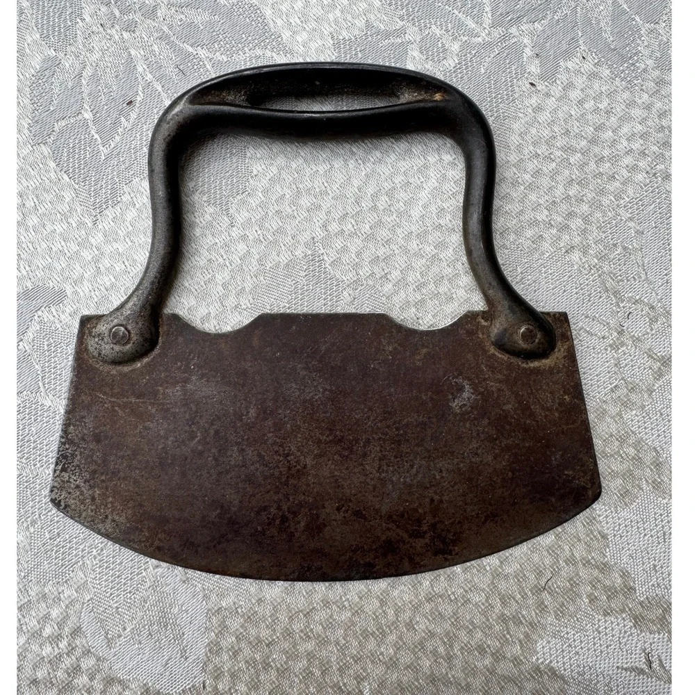 Vintage Mezzaluna Food Chopper Double Handle Rocking‎ Kitchen Tool